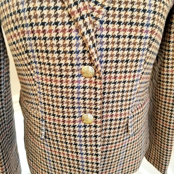 🆕️ J CREW Houndstooth Schoolboy Blazer Brown - Picture 3 of 8